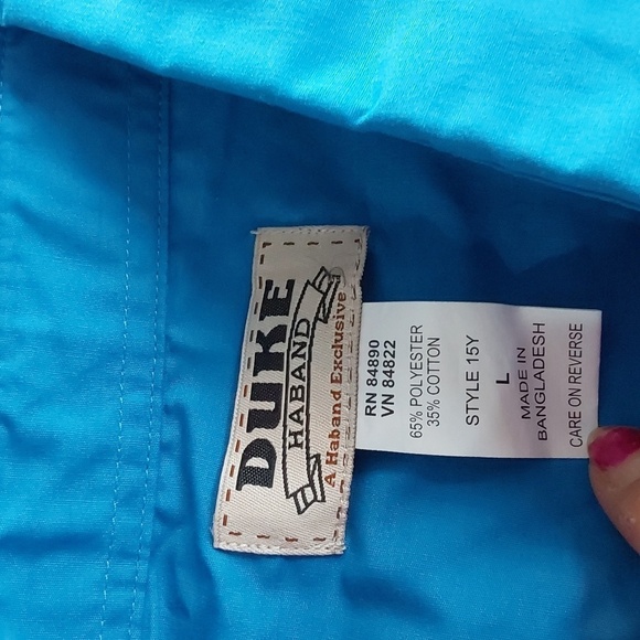 Duke Haband Bright Blue Pearl Snap Western Cowboy Shirt Sz.Large - Picture 9 of 9